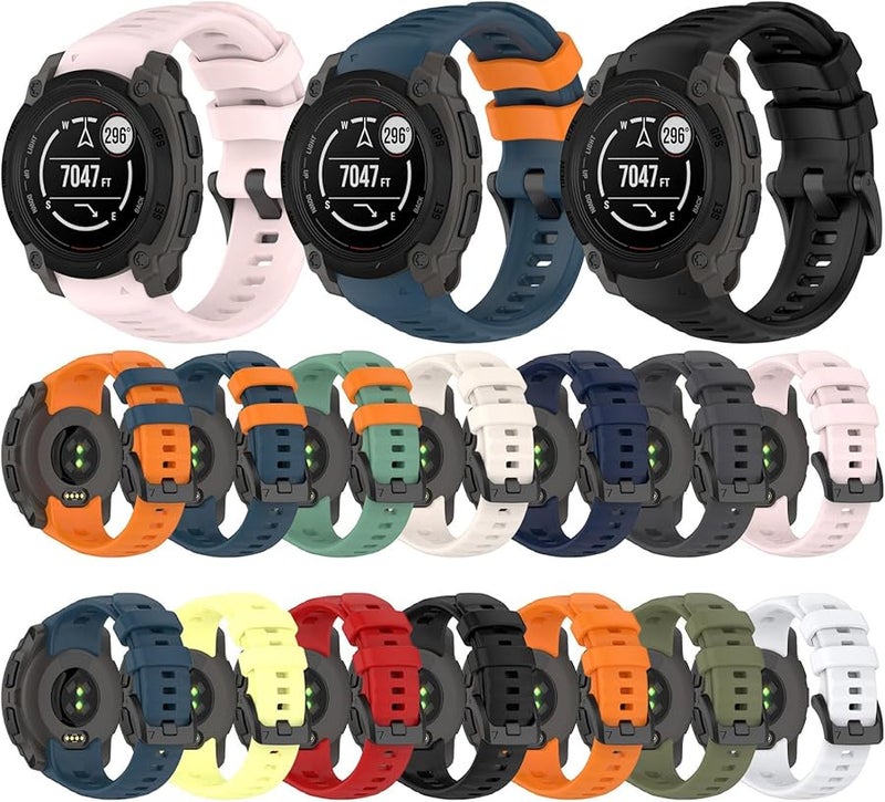 Gray Silicone Replacement Band for 40mm Fitness Tracker Easy Release Washable Waterproof - Image 4