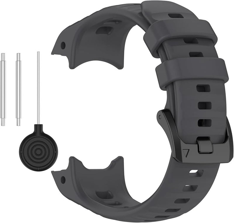 Gray Silicone Replacement Band for 40mm Fitness Tracker Easy Release Washable Waterproof - Image 1