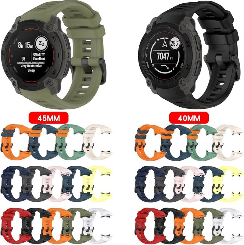 Gray Silicone Replacement Band for 40mm Fitness Tracker Easy Release Washable Waterproof - Image 3