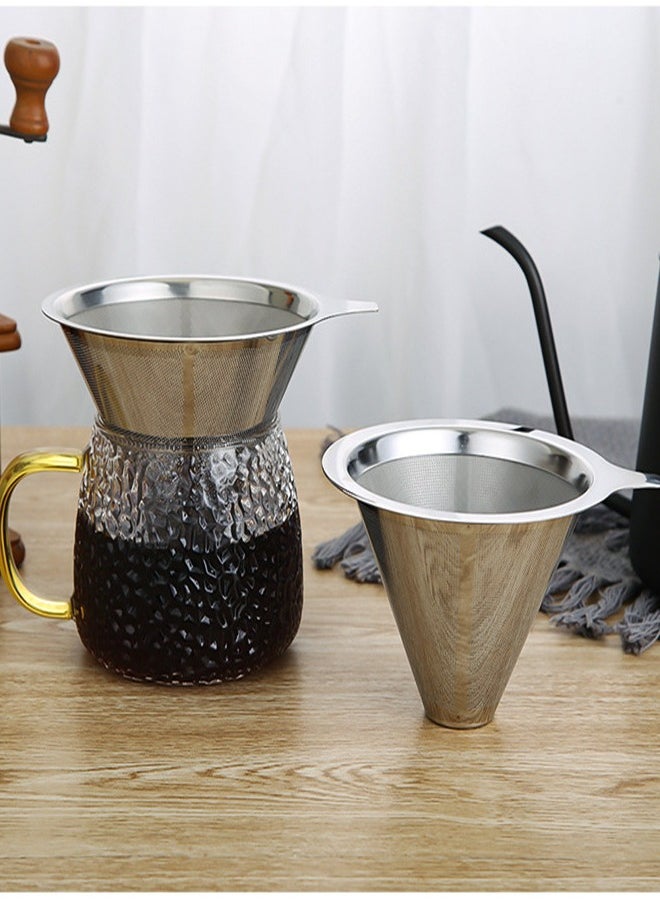 EXCLIFE - coffee filter pour funnel brewing tool silver - Image 1