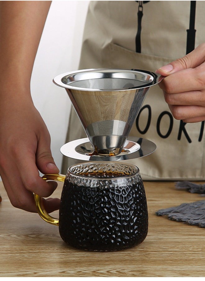 EXCLIFE - coffee filter pour funnel brewing tool silver - Image 1