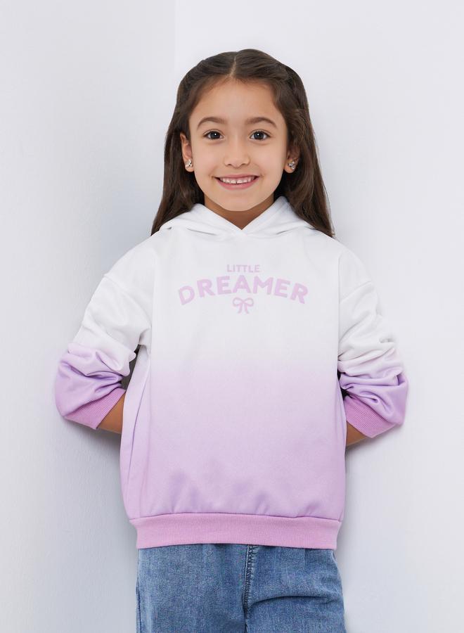 Styli Girls Tie-Dye Slogan Print Hoodie - Image 1