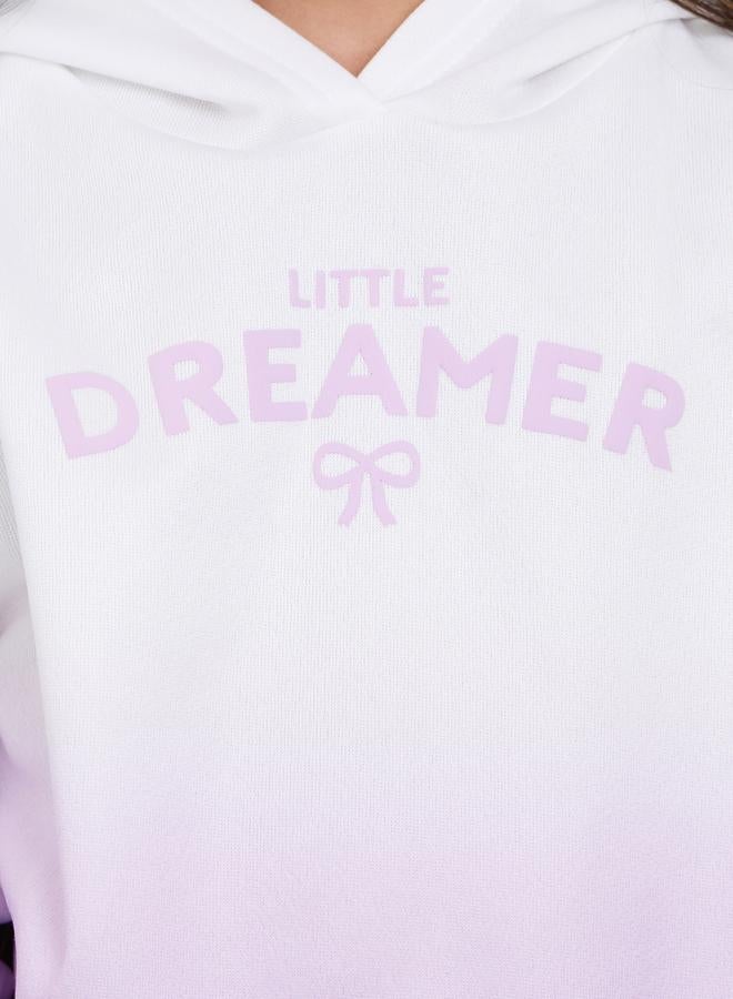 Styli Girls Tie-Dye Slogan Print Hoodie - Image 3