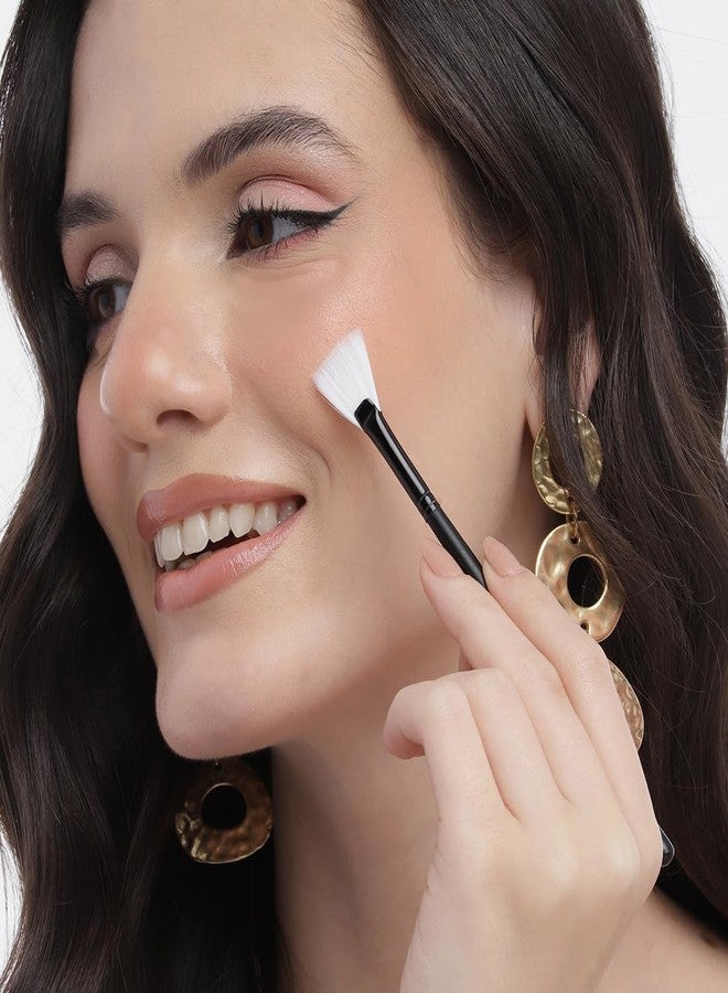 Cuffs N Lashes Small Highlighter Brush E001 | Precision Highlighting Brush for Radiant Glow | Ultra Soft Bristles | Handmade in India | Cruelty-Free Professional High-Performance Makeup Tool - Image 3