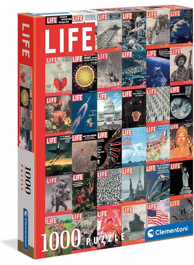 Clementoni 39636 Life Magazine-Cover 1000 Pieces Vintage Wall, Poster-Made in Italy, Jigsaw Puzzle for Adults, Multicoloured - Image 1