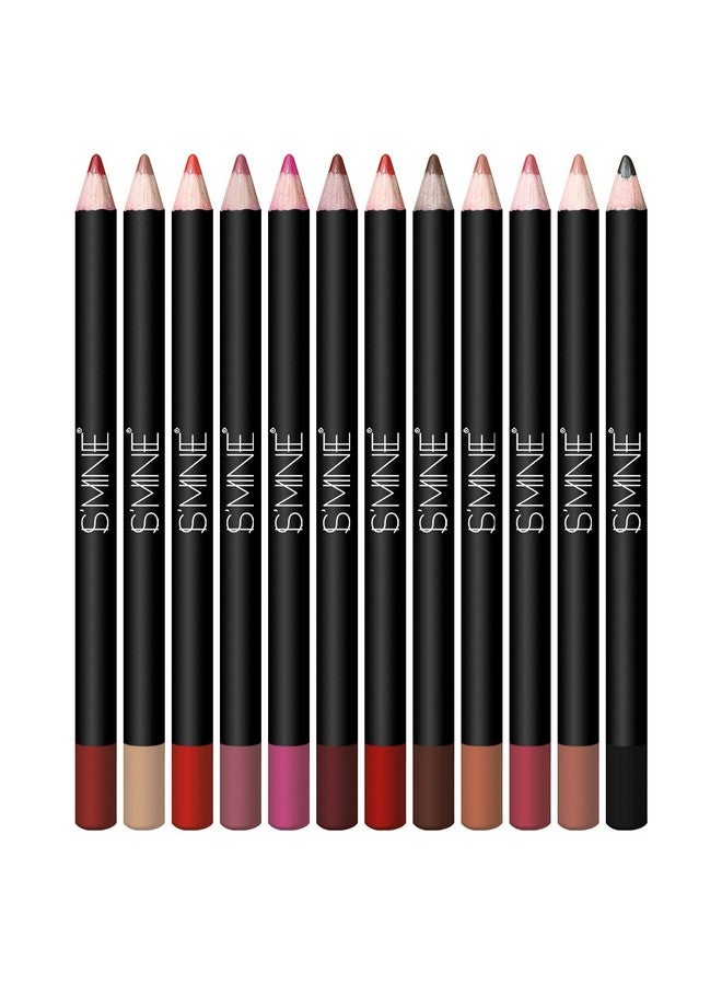 IS'MINE Matte Lip Liner Set 12 Assorted Colors High Pigmented Natural Lip Makeup Soft Pencils Longwear Smooth Ultra Fine (Color Set1) - Image 2