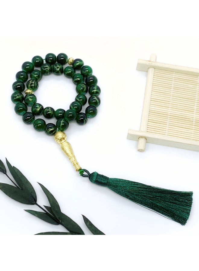 Tasbih 33 الصلاة الخرز 10mm المسلمة الإسلامية القذائف الرائعة اليدوية - Image 2