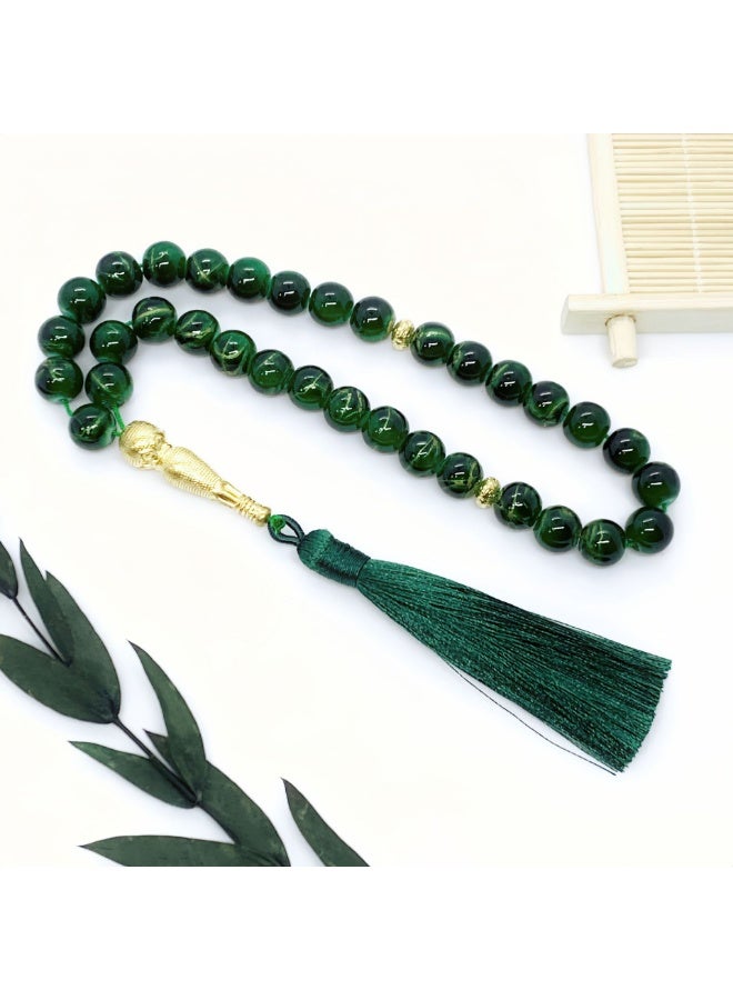 Tasbih 33 الصلاة الخرز 10mm المسلمة الإسلامية القذائف الرائعة اليدوية - Image 1