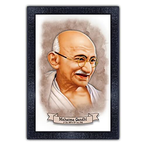 pnf Poster n Frames Mahatma Gandhi Wooden Photo Frame|Acrylic Sheet For Gifting & Wall|Spiritual Decor|Daily Motivation|Best Gifting Option(139,10 * 14inch,Multicolour) - Image 1