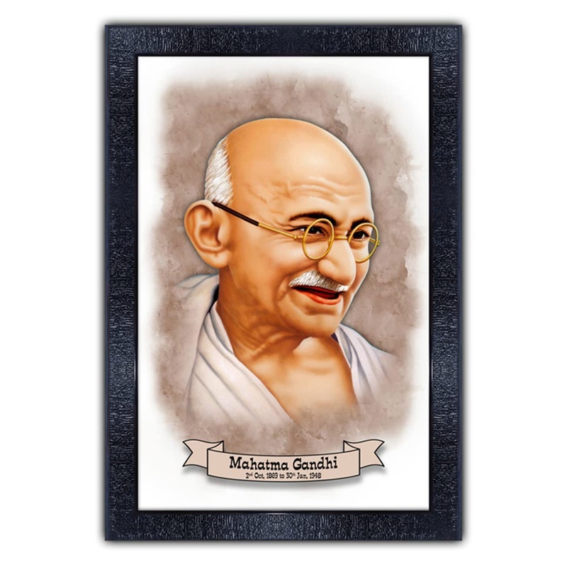 pnf Poster n Frames Mahatma Gandhi Wooden Photo Frame|Acrylic Sheet For Gifting & Wall|Spiritual Decor|Daily Motivation|Best Gifting Option(139,10 * 14inch,Multicolour) - Image 4