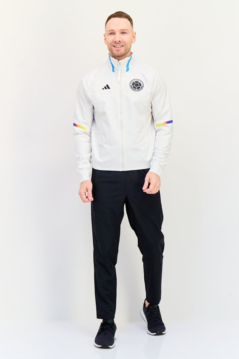 Adidas Men Sportswear Fit Colombia Game Day Anthem Football Jacket, White  - Image 3
