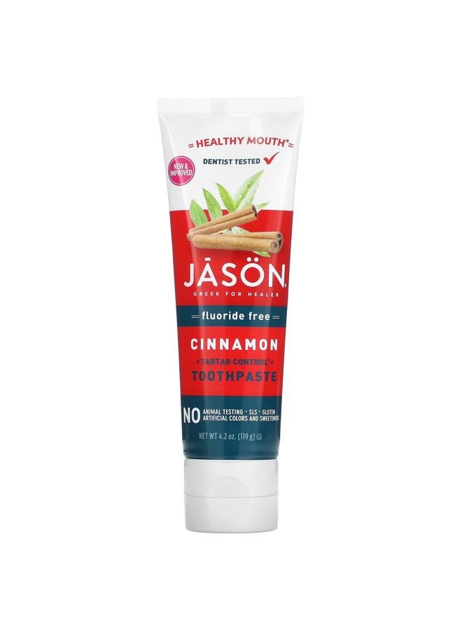 Jason Natural Cosmetics NATURAL COSMETICS Fluoride Free Healthy Mouth Toothpaste, 4.2 OZ - Image 1