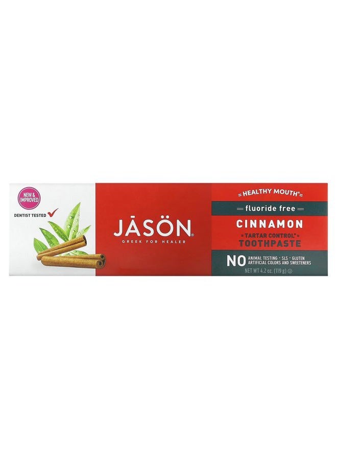 Jason Natural Cosmetics NATURAL COSMETICS Fluoride Free Healthy Mouth Toothpaste, 4.2 OZ - Image 2