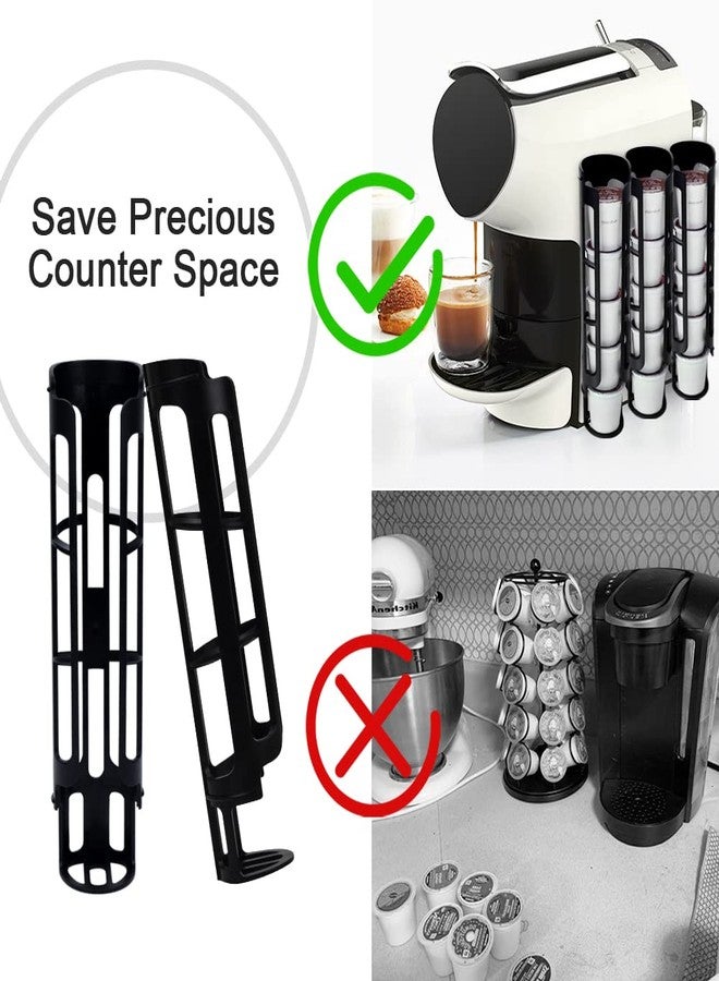 SUNGRACE K-Cup Coffee Pod Holder for Keurig, Side Mount Storage Organizer, Perfect for Small Counters (Black, 2 Pack for 10 K-Cups) - Image 5