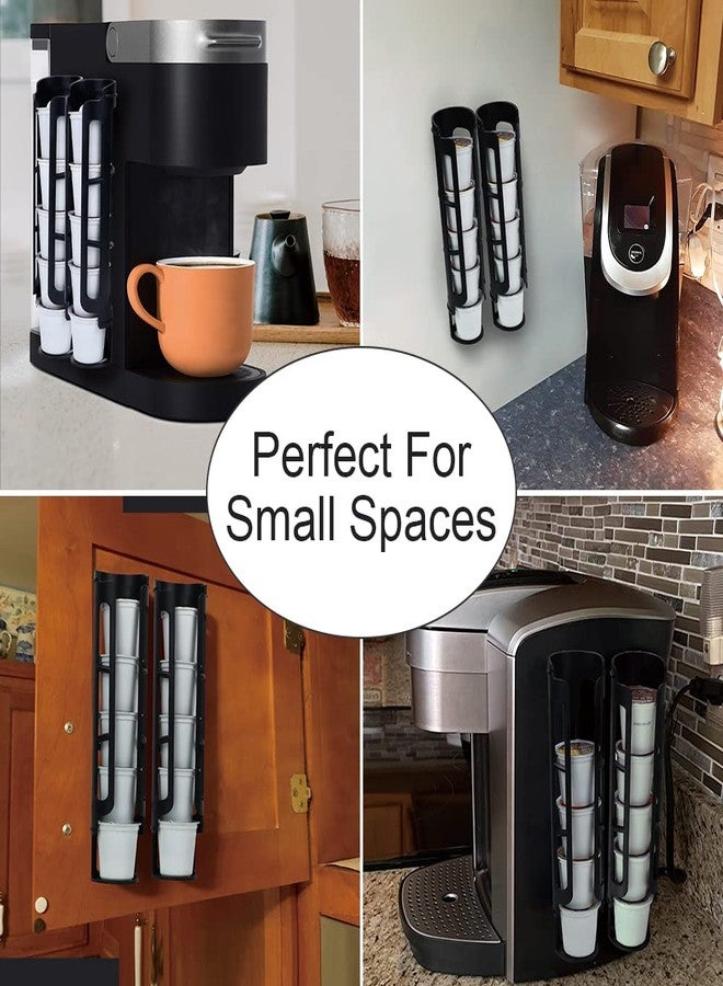 SUNGRACE K-Cup Coffee Pod Holder for Keurig, Side Mount Storage Organizer, Perfect for Small Counters (Black, 2 Pack for 10 K-Cups) - Image 4