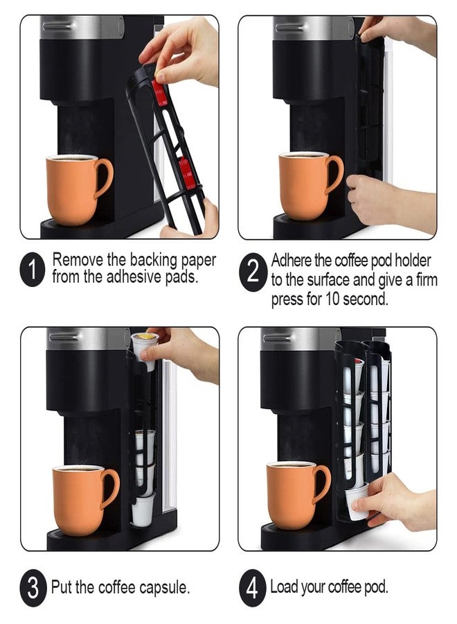 SUNGRACE K-Cup Coffee Pod Holder for Keurig, Side Mount Storage Organizer, Perfect for Small Counters (Black, 2 Pack for 10 K-Cups) - Image 3