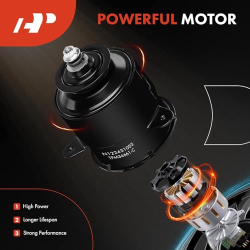 A-Premium Radiator Fan Motor Compatible with Toyota Camry, Corolla & Honda Civic, Accord, Odyssey & Mitsubishi & Acura & Chevrolet & Dodge & Mazda & Ford & Geo & Isuzu & Mazda & Mercury & Plymouth - Image 5