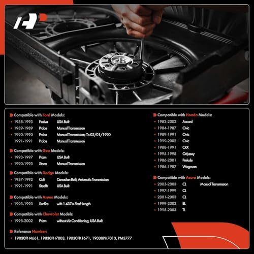 A-Premium Radiator Fan Motor Compatible with Toyota Camry, Corolla & Honda Civic, Accord, Odyssey & Mitsubishi & Acura & Chevrolet & Dodge & Mazda & Ford & Geo & Isuzu & Mazda & Mercury & Plymouth - Image 3