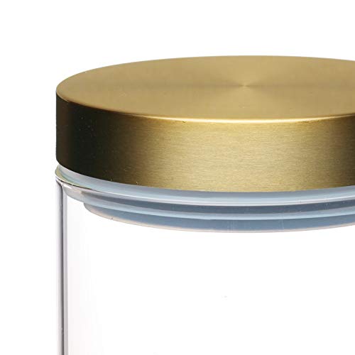 Master Class MasterClass Airtight Glass Food Storage Jar with Brass Lid, Transparent, 1 L (1.75 pts) - Image 4
