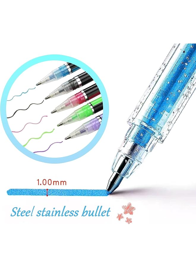 erorex Gel Pens Of 60 Colors 4 Writing Effects 1 Mm Tip Suitable For Children Students And Adults To Make Notebooks Coloring And Professional Design  - Image 2