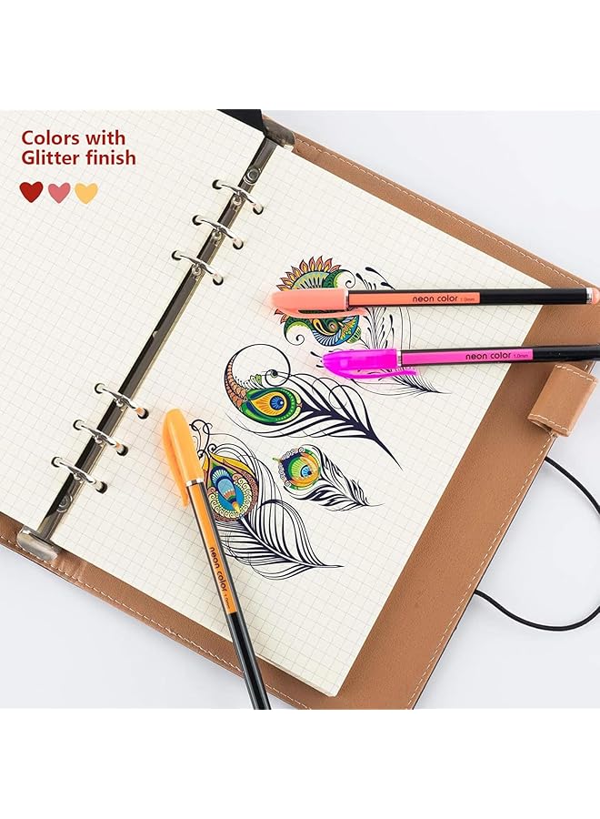erorex Gel Pens Of 60 Colors 4 Writing Effects 1 Mm Tip Suitable For Children Students And Adults To Make Notebooks Coloring And Professional Design  - Image 4