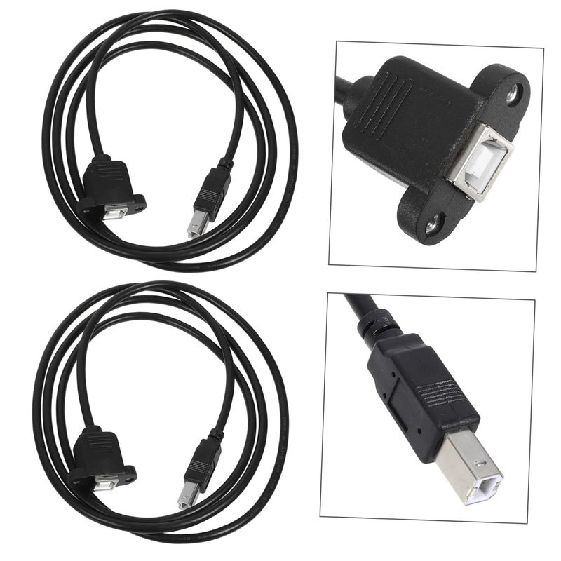 ULTECHNOVO 2Pcs Printer Extension Cord Wired Printer Cable with Screw for Secure Connection Backup for Long Distance Printing Needs Design for Reliable Accessory - Image 4