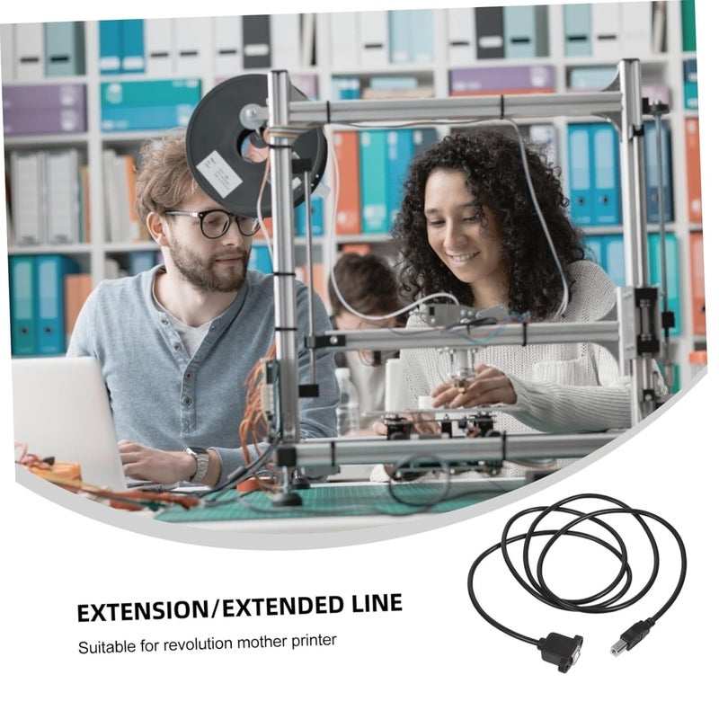 ULTECHNOVO 2Pcs Printer Extension Cord Wired Printer Cable with Screw for Secure Connection Backup for Long Distance Printing Needs Design for Reliable Accessory - Image 3