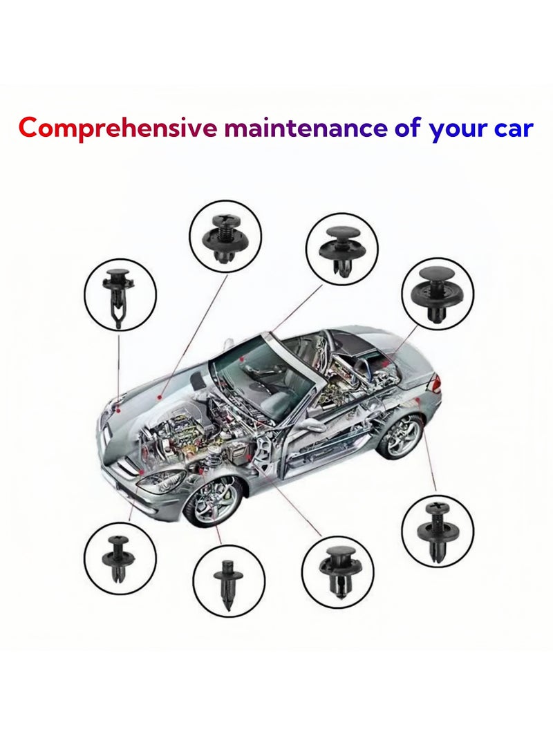 Car Styling Clips, 725pcs Boxed Automotive Retainer Clips Set with Plastic Clip Removal Tool, Door Trim Panel Clips, Fasteners, u0026 Push Pin Rivets for Mud Flaps, Fender, u0026 Underbody Protection - Image 5