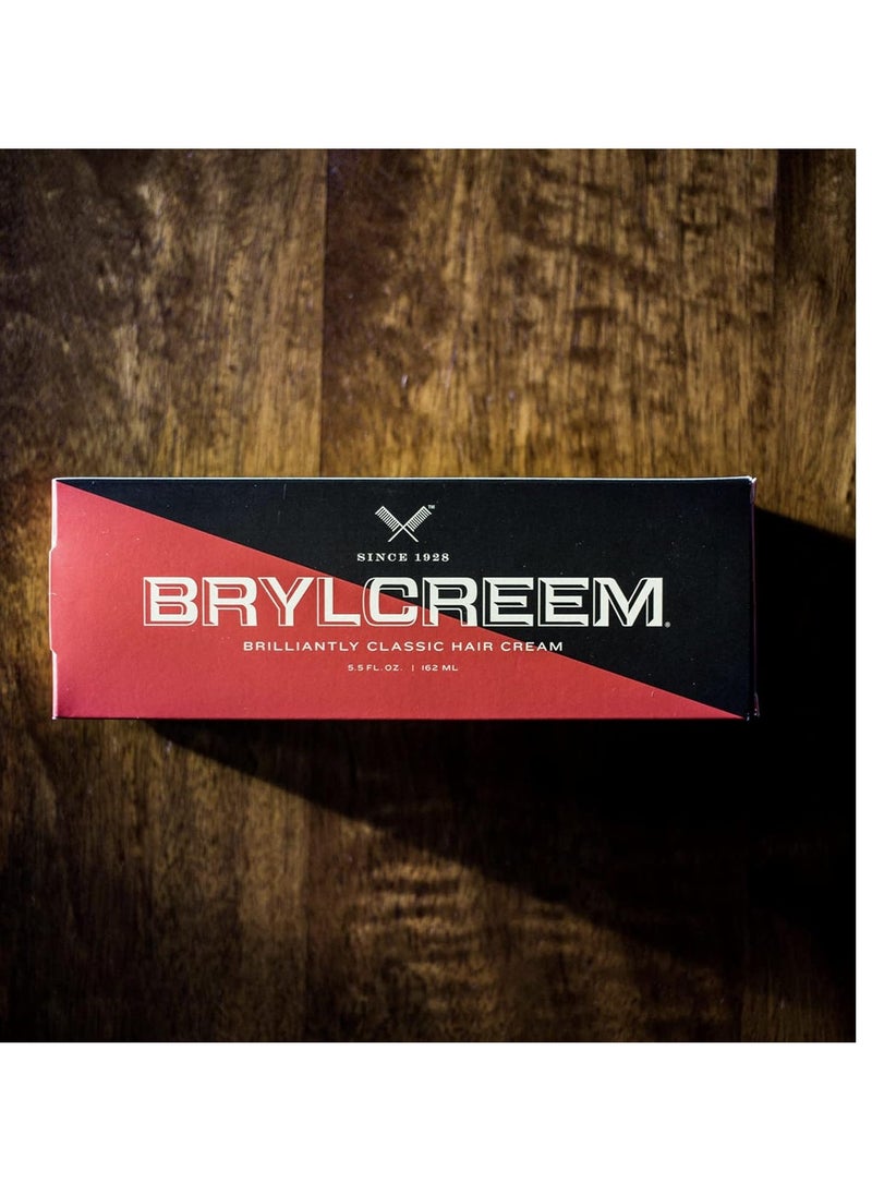 Brylcreem - Brylcreem 3-in-1 Original High Shine Men's Hair Cream for Styling, Strengthening, and Conditioning, Alcohol-Free, 5.5 Ounce - Image 1