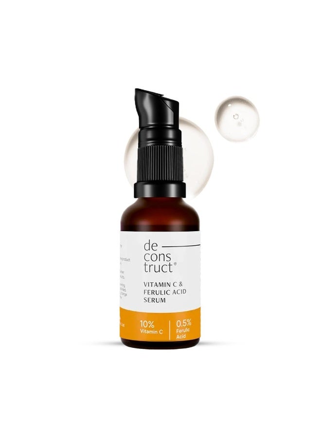 Deconstruct 10% Vitamin C Serum | Non-Irritating & Non-Sticky | Tested for Oily, Sensitive Skin | Beginner-Friendly| Brightens Dull Skin, Evens Tone | No Purging | With 0.5% Ferulic Acid|30ml - Image 1