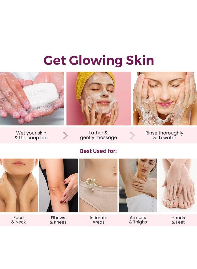 HealthVit Kozicare Kojic Acid Soap & Glutathione Soap | Papaya Soap | Body Tan Removal Soap | Ghar Ka Soap | Bath Soap Combo Offers | Bathing Soaps For Glowing Skin | Helps Exfoliate Dead Skin - Pack Of 12 - Image 4