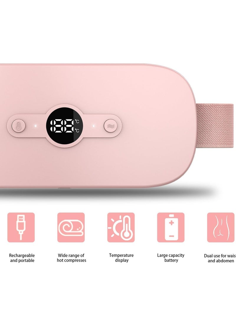 Prime by javauadan Heating Pad for Period Cramps, Portable Menstrual Cordless Electric Heated Pads for Pain Relief with Massager Rechargeable Heating Pad  - Image 4