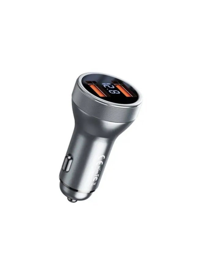 REMAX 45W Fast Car Charger with Digital Display, 2 Output  USB , Smart Protection & Quick Charge Technology – Durable Metal Design Compatible with 12V/24V Vehicles for Phones & Tablets - Image 2