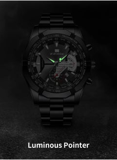 VavaVoom Wrist Watch For Men, Fashion Analog Quartz Men's Watch, 3BAR Waterproof Quartz Watch With Stainless Steel Strap, Wear Resistant Comfortable Luxury Wrist Watch With Luminous Pointer, (Silver)  - Image 4
