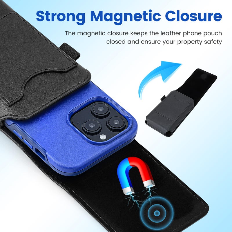 Mopaclle Phone Holster with 360Â° Rotating Clip,Cell Phone Belt Holder Compatible with iPhone 17 Pro Max/Air,iPhone 16 Pro Max,15 14 Pro Max & Plus,Galaxy S25+/S24+/S23+ & FE Models, Fit with Case On - Image 5