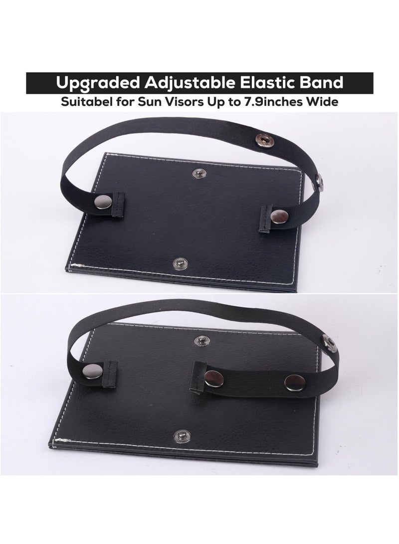 إطارات صور لواقي سيارة جلدية اصطناعية مقاس 5 بوصة (3.5 بوصة × 5 بوصات) إطار صور للسيارة يعرض صورك عموديًا وأفقيا (أسود، قطعة واحدة) - Image 3