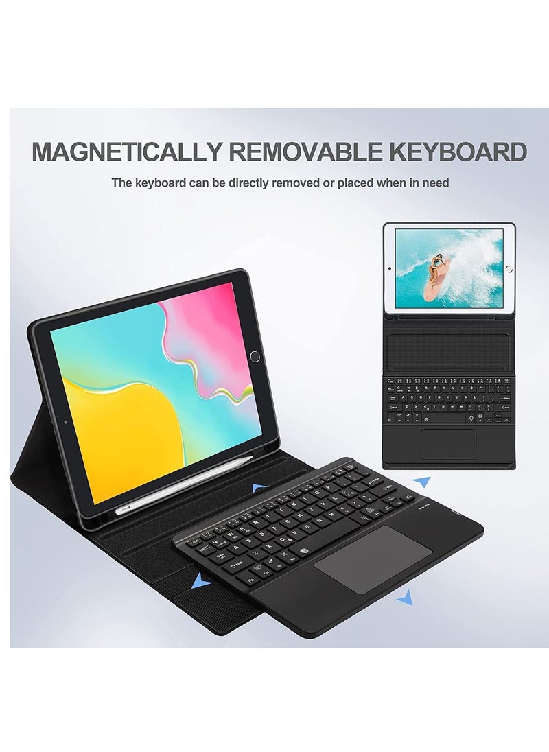 Generic - iPad Air 5th Generation Case with Keyboard Keyboard for iPad Air 4 10.9 inch and iPad Pro 11 2021 2020 2018 Bluetooth Touchpad Keyboard Protective Cover with Pencil Holder - Image 1