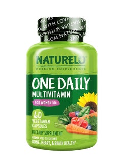 One Daily Multivitamin For Women 50+ Support,Bone Heart & Brain Health - Dietary Supplement 60 Vegetarian Capsules