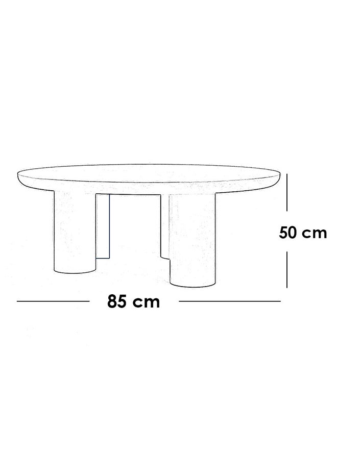 هومزمارت طاوله قهوة خشب طبيعي و سنديان بني - 85×85×50 سم  - Image 2