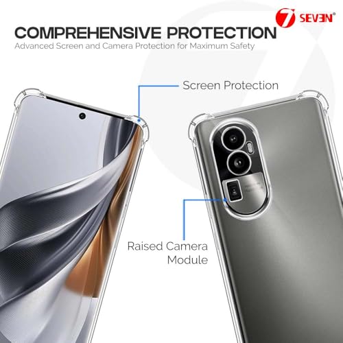 7-Seven 7SEVEN® Back Cover for Oppo Reno 10 Pro Plus 5G Transparent Mobile Back Case Shock Proof Design Camera Edges Protection Crystal Clear Phone Case Silicon Soft TPU and Flexible Bumper Phone Cover - Image 3
