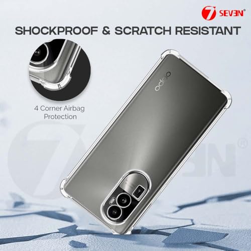 7-Seven 7SEVEN® Back Cover for Oppo Reno 10 Pro Plus 5G Transparent Mobile Back Case Shock Proof Design Camera Edges Protection Crystal Clear Phone Case Silicon Soft TPU and Flexible Bumper Phone Cover - Image 4