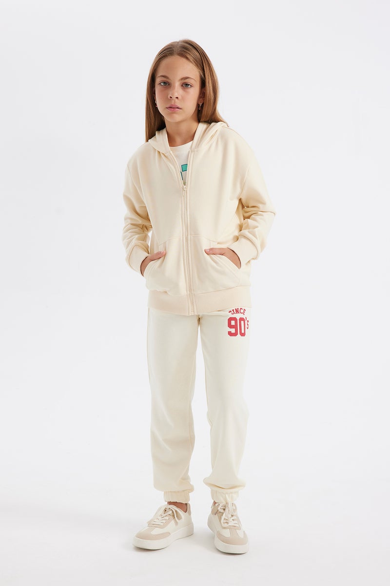 DeFacto Girl Basic Hooded Zippered School Cardigan - Image 3