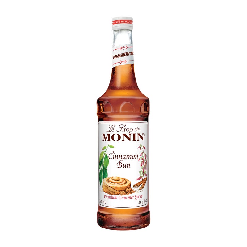 Monin - Cinnamon Bun Syrup, Smooth and Sweet Cinnamon Flavor, Great for Frozen Coffees, Cocoas, & Cocktails, Vegan, Non-GMO, Gluten-Free (750 ml) - Image 1