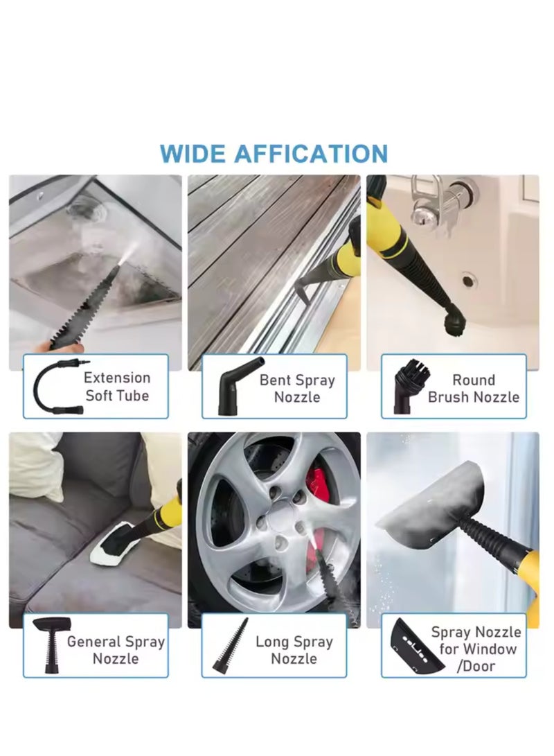 1000W Handheld Steam Cleaner – Multi-Purpose High-Temperature Steamer with 8 Accessories – Ideal for Kitchen, Sofa, Bathroom, Windows & More  - Image 3