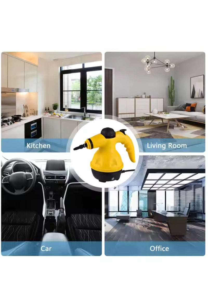 1000W Handheld Steam Cleaner – Multi-Purpose High-Temperature Steamer with 8 Accessories – Ideal for Kitchen, Sofa, Bathroom, Windows & More  - Image 4