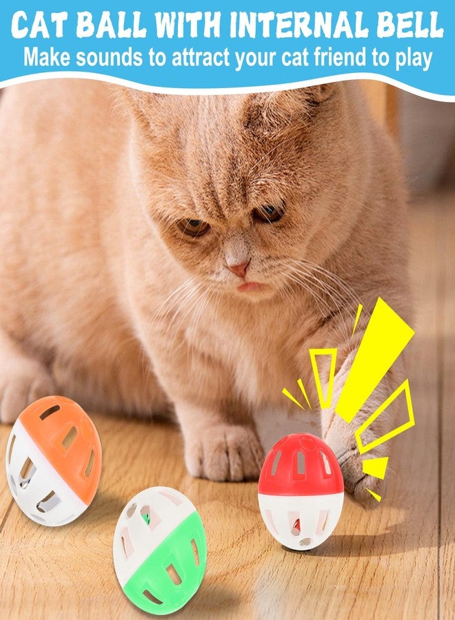 Foxtell Cat Ball Pit Include 200 Pom Pom Balls 10 Jingle Balls and 12 PCS Cat Spring Toy for Indoor Bored Self Play Enrichment Toy for Indoor Cats Interactive Fun and Exercise (Blue) - Image 4