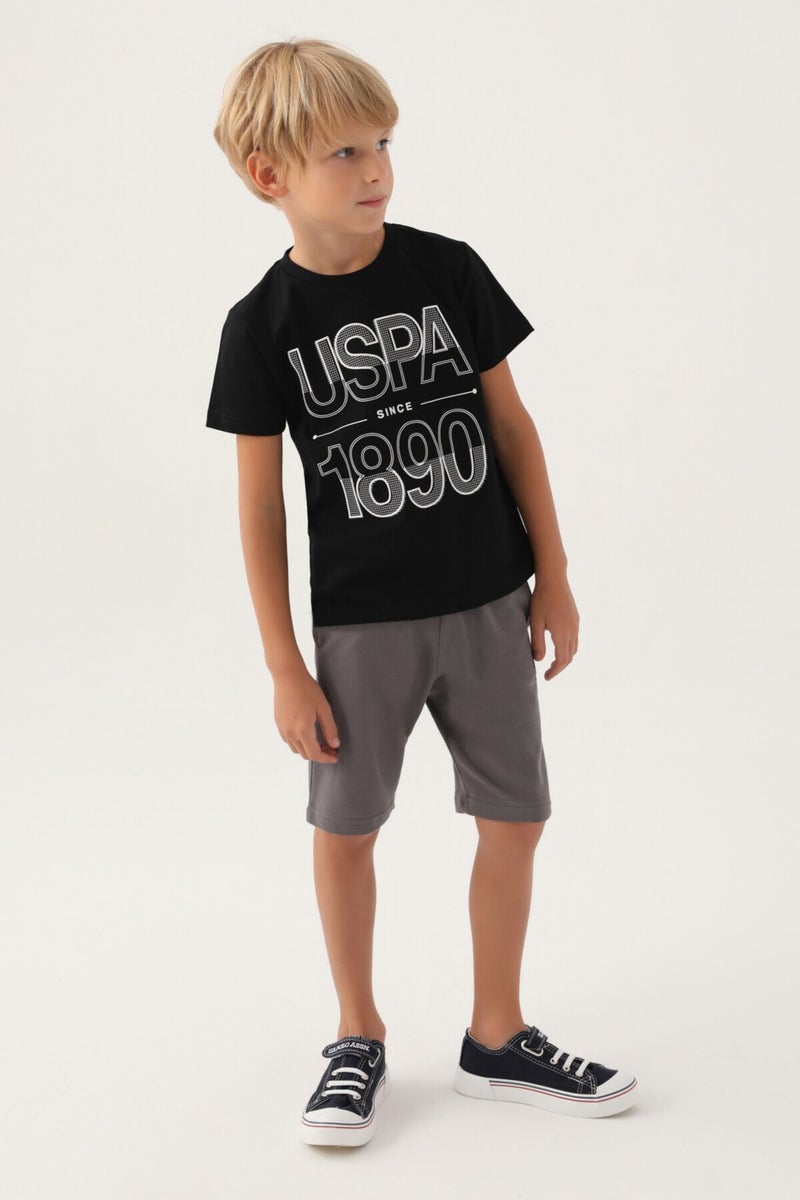 U.S. Polo Assn. Base. Polo Assn Licensed Compartmented Black Boys Bermuda Suit  - Image 3