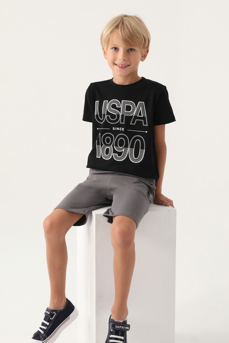 U.S. Polo Assn. Base. Polo Assn Licensed Compartmented Black Boys Bermuda Suit  - Image 2