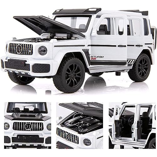 DEZICON 1:32 Scale G Wagon Toy Car Die Cast Model Metal Toy Car for Kids with Light Sound Pull Back Openable Door - Image 3