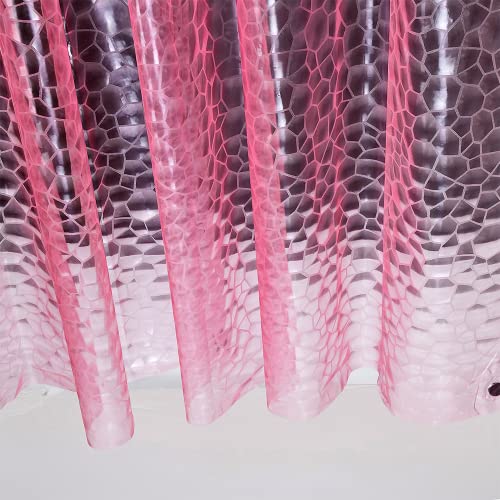 Ga-Geetopia EVA 3D Pink/Magenta Water Cube Plastic Shower Curtain Liner - Premium Light Weight 72" x 72" Bathroom Shower Showroom Curtain Liner with Rustproof Metal Gromments and Weighted Magnet - Image 1